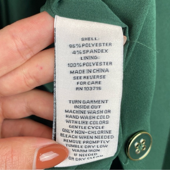 NWT Nanette Lepore Evergreen Single Button Front Blazer size 12 - Picture 8 of 10
